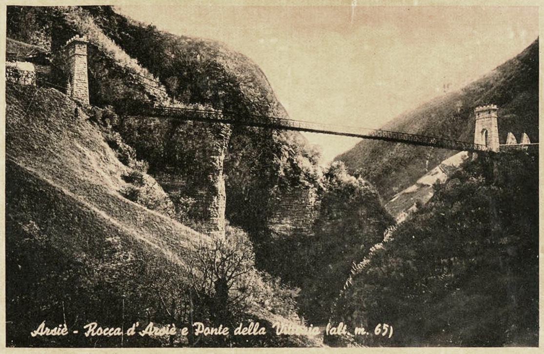 Postcard of the Ponte della Vittoria, seen before the existence of Lake Corlo