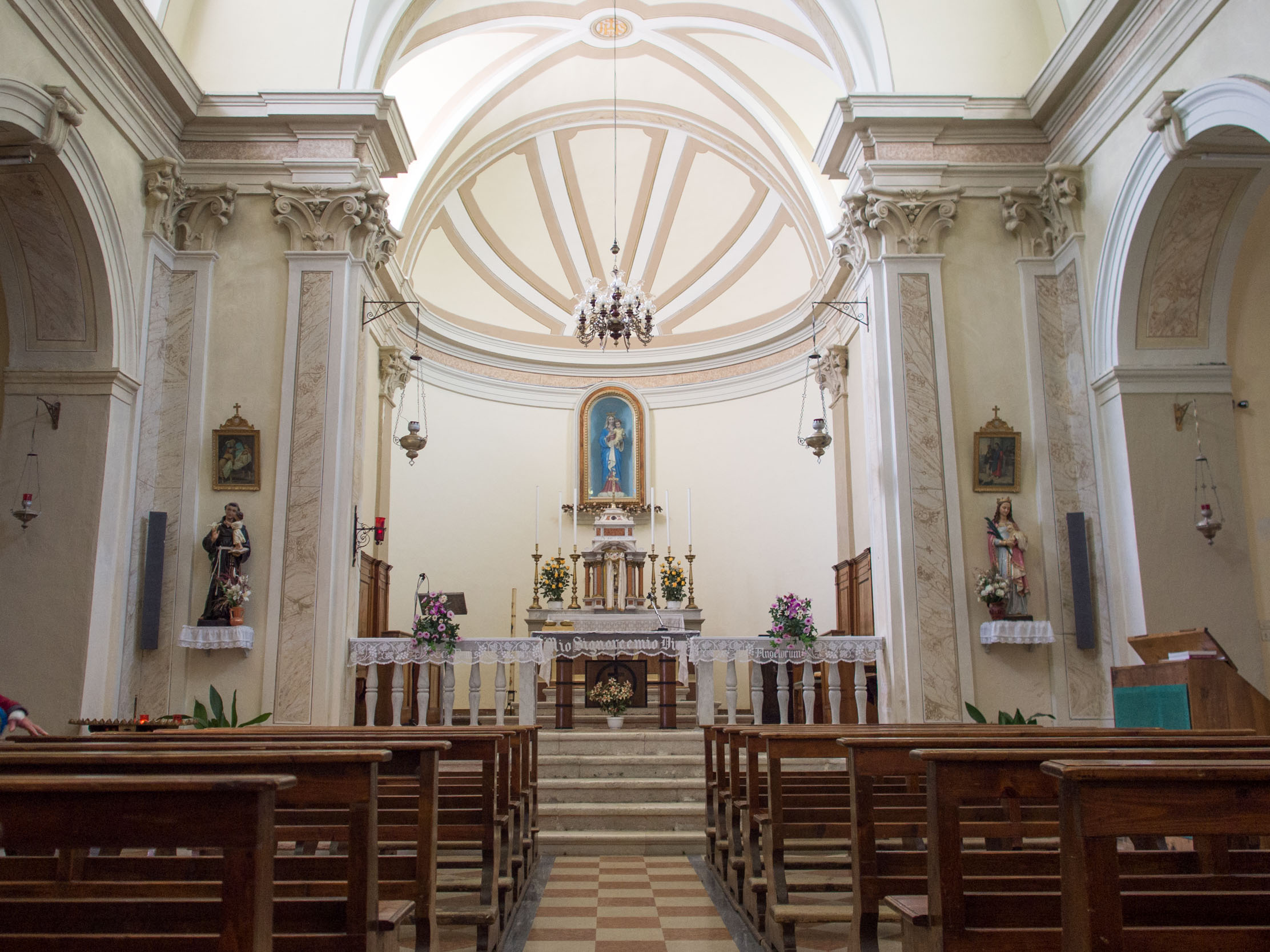 Interior view of Incino's church