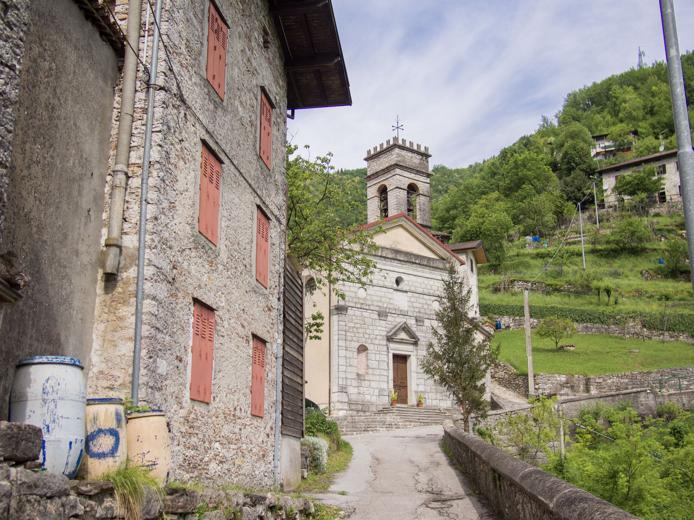 The facade of Incino's church